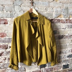 ZARA Chartreuse Flowy Jacket
